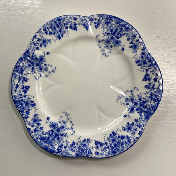 Dainty Blue Bread and Butter Plates by Shelley- Lot of 2 - Picture 2 of 7